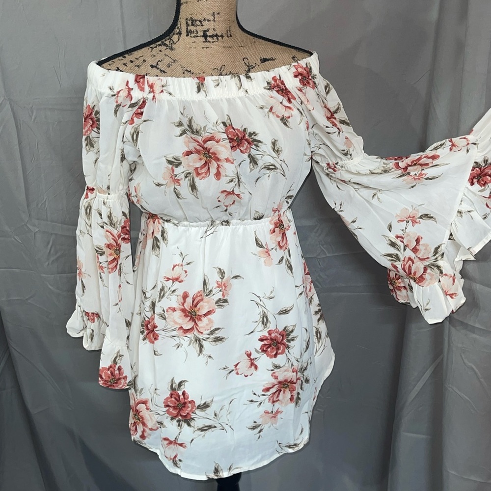 White floral dress